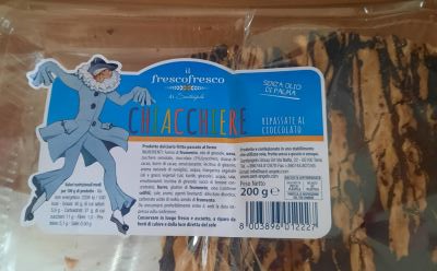 Chiacchiere ripassate al cioccolato