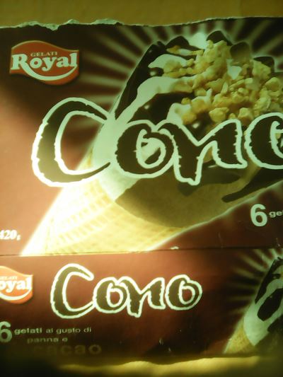 Gelati Royal cono al gusto panna e cacao