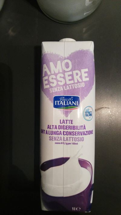 Latte alta digeribilità UHT a lunga conservazione senza lattosio