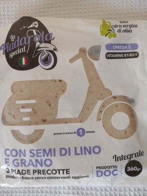 3 PIADE CON SEMI DI LINO E GRANO