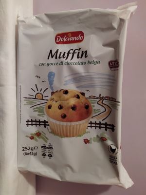 Muffin con gocce di cioccolato belga