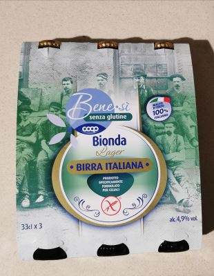 Birra Bionda Lager Senza Glutine 