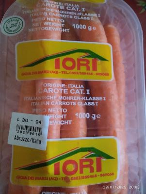 Carote fresche 