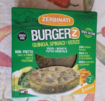 Burger Z con quinoa, spinaci e verze