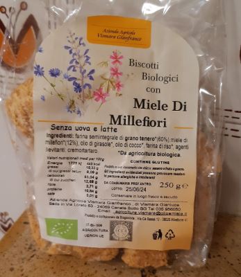 Biscotti biologici con miele di millefiori