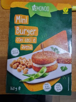 Mini burger con ceci e avena