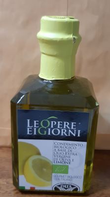 Condimento biologico a base di olio extra vergine di oliva e limone