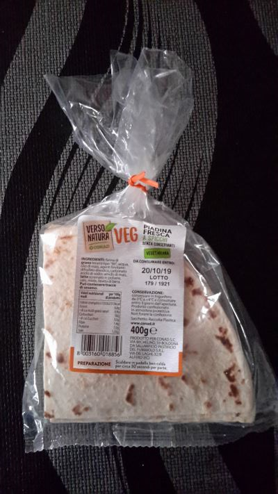 Piadina fresca a spicchi Veg Verso Natura Conad