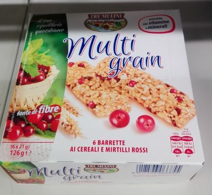 Multigrain - barrette ai cereali e mirtilli rossi