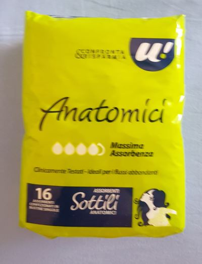 Assorbenti sottili anatomici ripiegati Unes