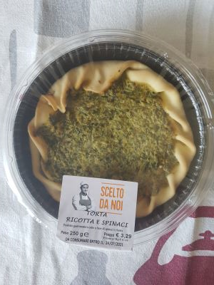 Torta ricotta e spinaci 