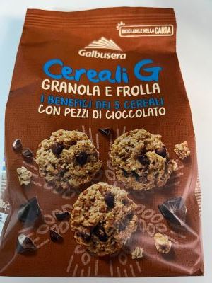 Granola e Frolla con pezzi di cioccolato 