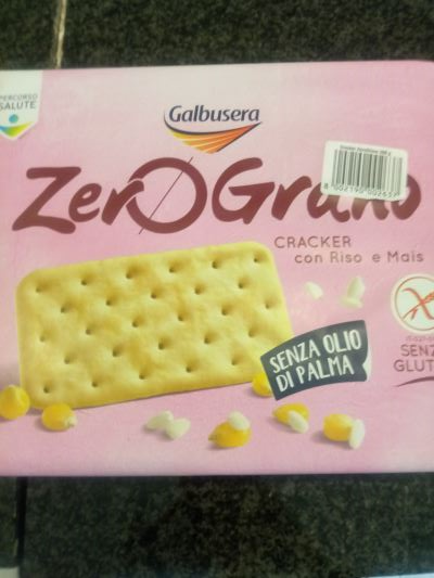 Zero grano cracker con riso e mais