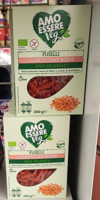 Fusilli di lenticchie rosse 