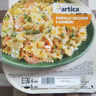 Farfalle zucchine e gamberi Artica