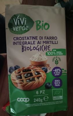 Crostatine di farro integrale ai mirtilli bio 