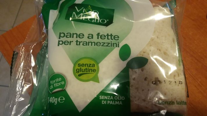 pane a fette per tramezzini senza glutine