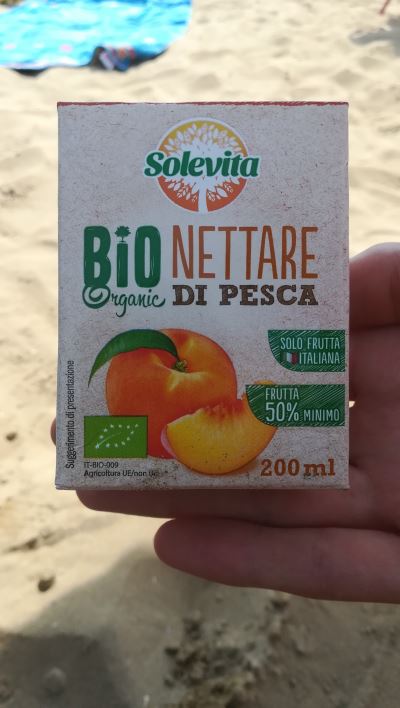 Bio organic nettare di pesca