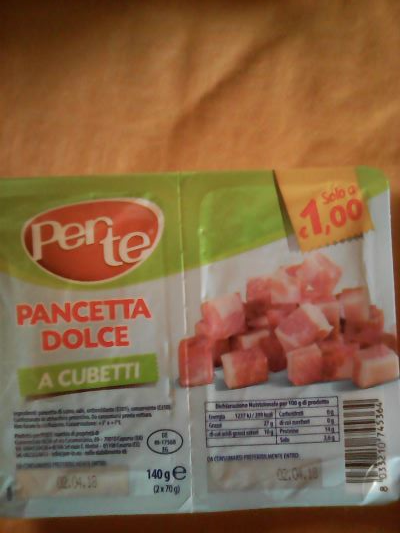 Pancetta dolce a cubetti