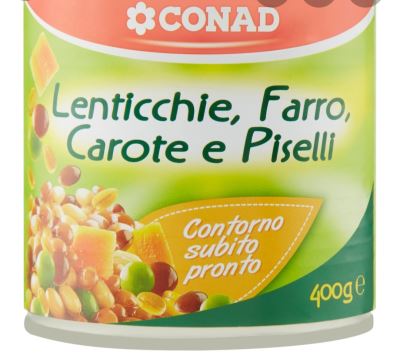 lenticchie,farro,carote e piselli