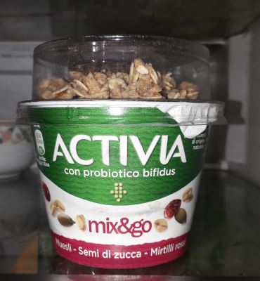 Activia Mix&Go Muesli - Semi Di Zucca - Mirtilli Rossi 170 g