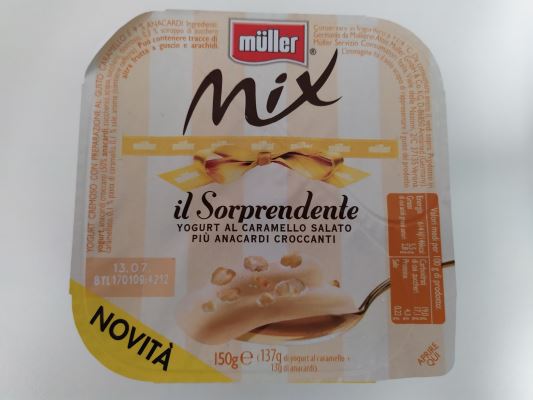 Muller Mix - il sorprendente - al caramello salato più anacardi croccanti