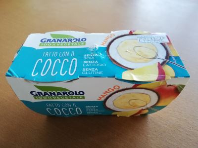 100% vegetale Fatto con il cocco gusto mango