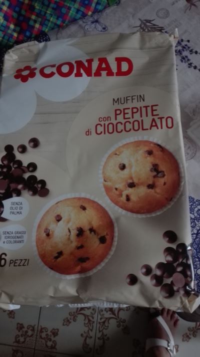 Muffin con pepite al cioccolato