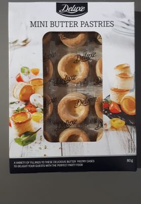 Mini butter pastries vol-au-vent