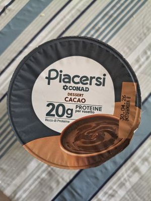 Dessert proteico cacao