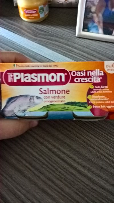 omogenizzato salmone e verdure