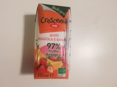 Succo di frutta crescendo fragola e banana