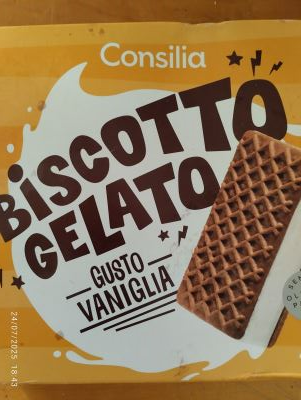 Biscotto gelato gusto vaniglia 