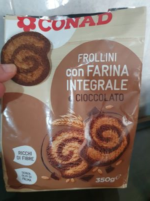 Frollini con farina integrale e cioccolato