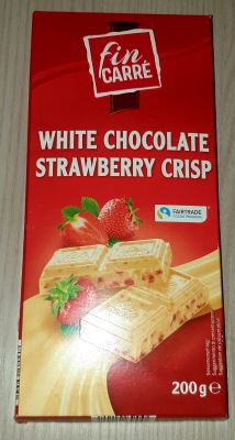 Cioccolato bianco con preparazione croccante alla fragola