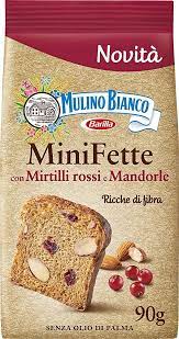 Mini Fette con mirtilli rossi e mandorle