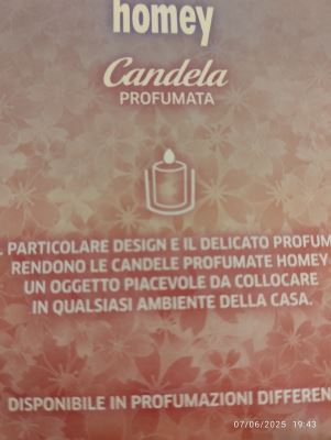 Candela profumata Rosa e Vetiver 
