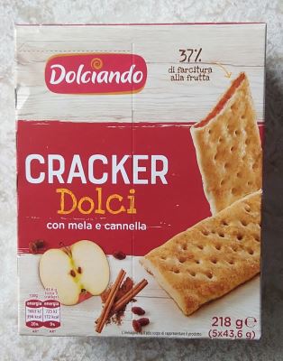 Cracker dolci con mela e cannella