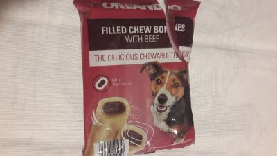 Filled chew bones