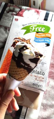 Cono Gelato al gusto di Vaniglia SENZA GLUTINE E LATTOSIO