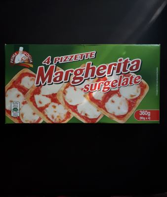Margherita pizzette surgelate