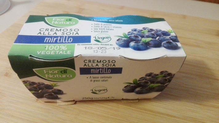 Yogurt cremoso alla soia - Mirtillo