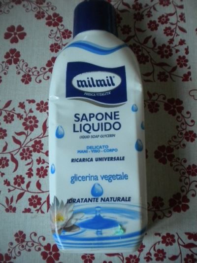 Sapone liquido con glicerina vegetale