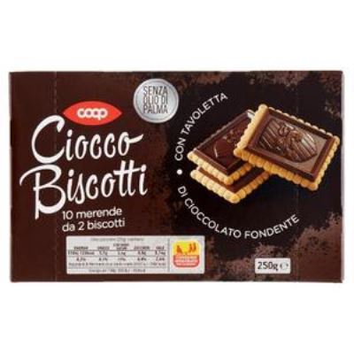 Ciocco Biscotti con Tavoletta di Cioccolato Fondente