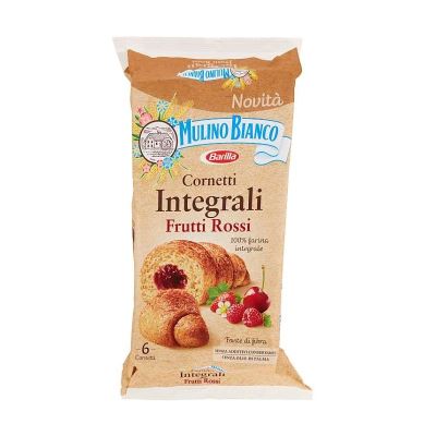 Cornetti integrali con frutti rossi
