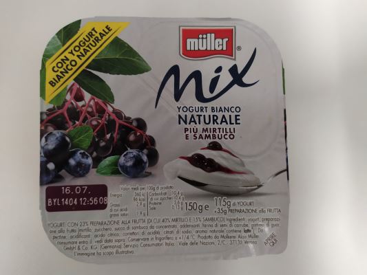 Muller Mix bianco naturale più mirtilli e sambuco