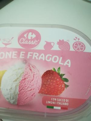 gelato a limone e fragola 