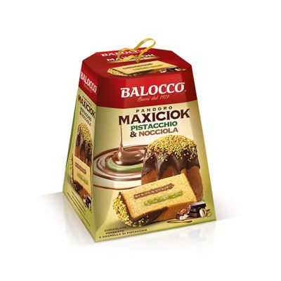 Pandoro Maxiciok pistacchio e nocciola
