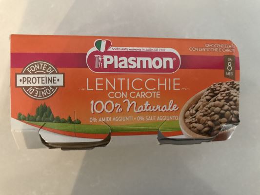 Omogeneizzato Lenticchie e carote