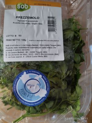 Prezzemolo in vaschetta 